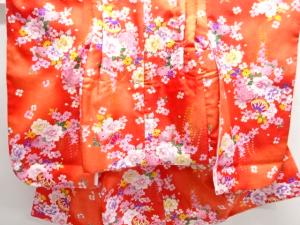 花に毬模様子供着物(長襦袢・被布付き)